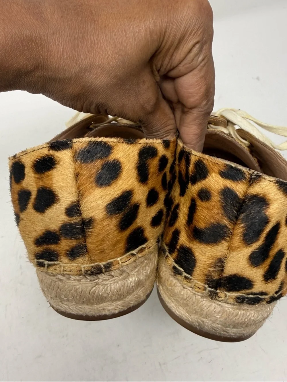 J. Crew Espadrille sneakers leopard calf hair Casual Comfort Women’s US 8.5